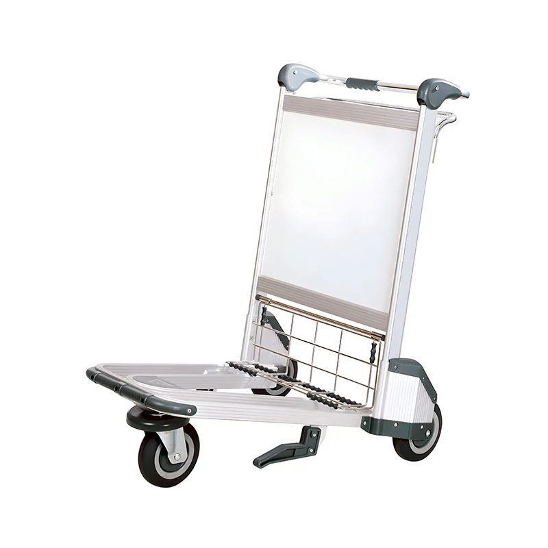 250 kilogram load capacity airport aluminum trolley for transporting family luggage and large bags.