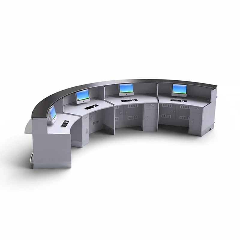 Ergonomic airline bag drop kiosk counter with integrated scale slot, enhancing passenger flow efficiency.