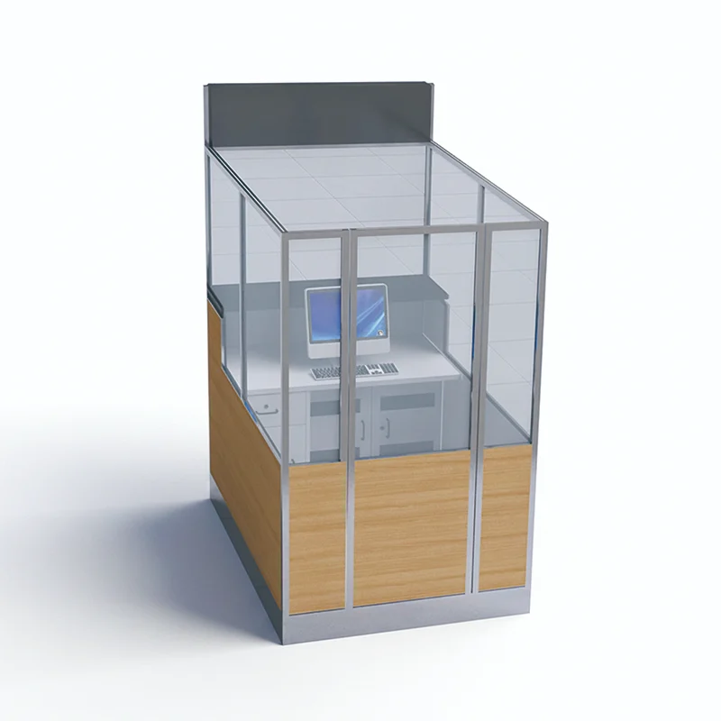 Low-profile airline baggage claim service counter suitable for wheelchair users and ADA compliance.