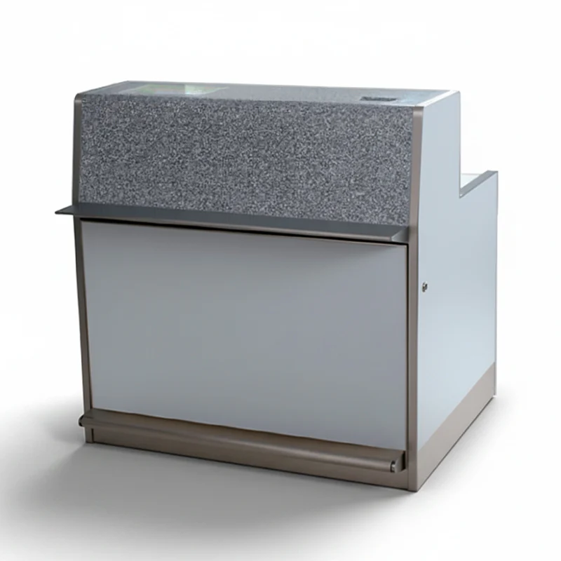 Hinge and handle spare parts package for airport service desk ensuring long term repairability.