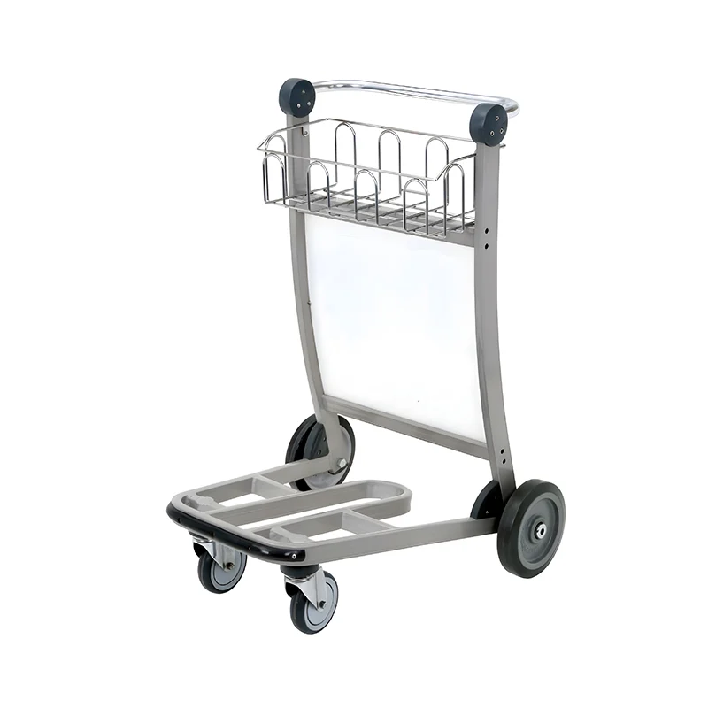 Aluminum airport trolley from OEM supplier with custom size and color options for airport projects.