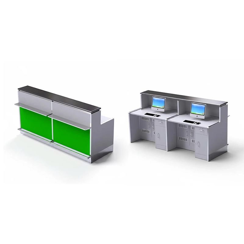 Octagonal custom shaped airport island counter maximizing available floor space in crowded concourses.