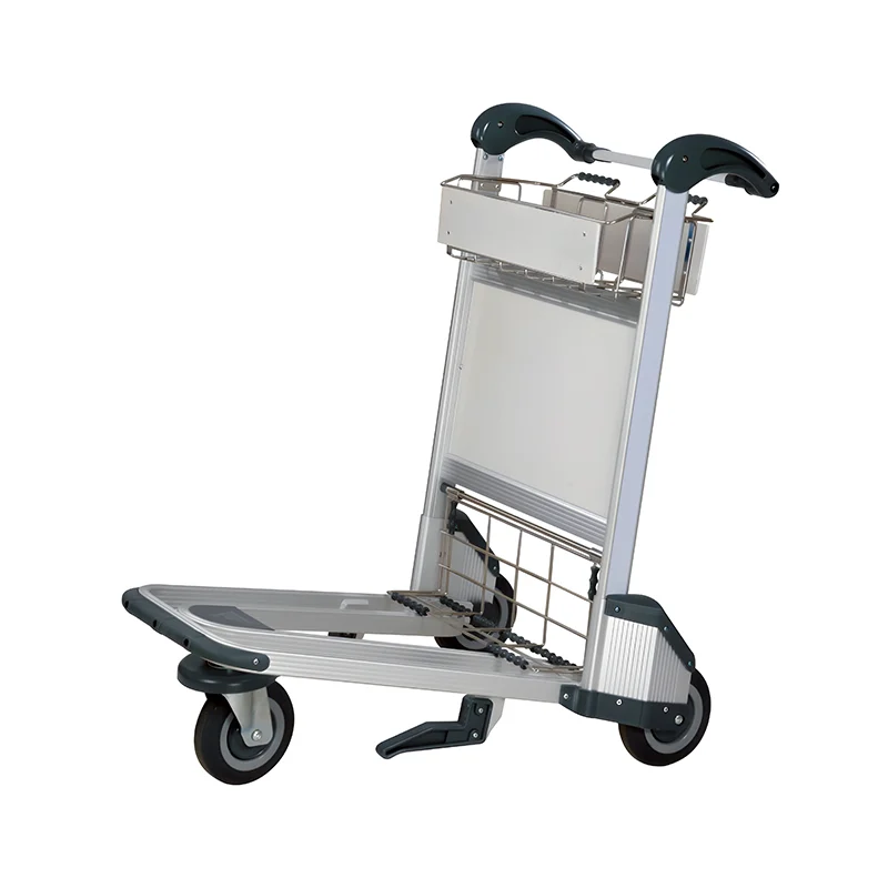 Durable airport aluminum passenger cart tested for years of continuous terminal operation.
