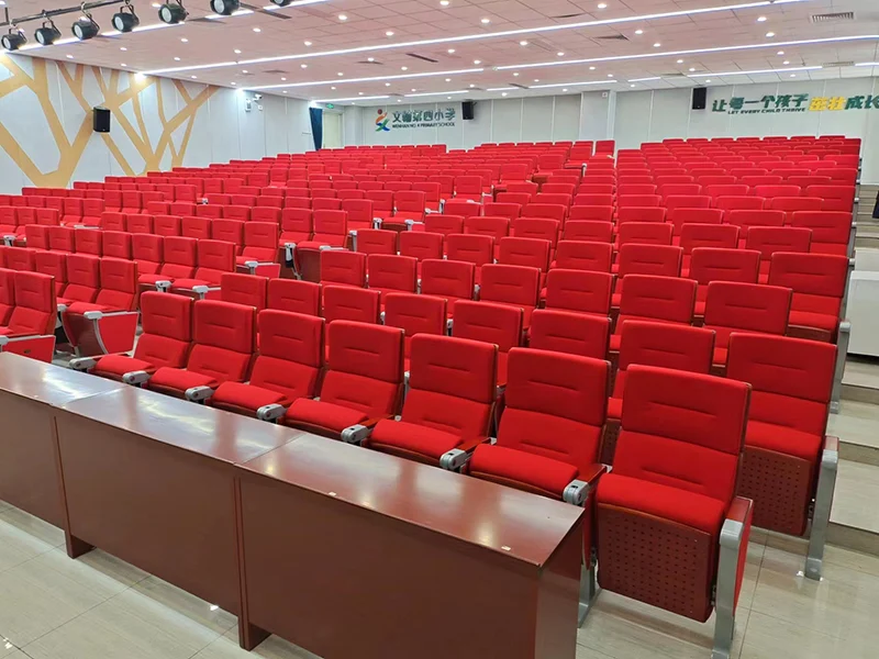 FLYA lecture hall seating at foshan wenhan school auditorium with high-density foam cushions and ergonomic backrest design