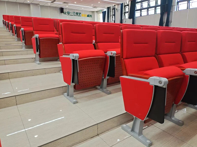 FLYA lecture hall seating at foshan wenhan school auditorium with high-density foam cushions and ergonomic backrest design