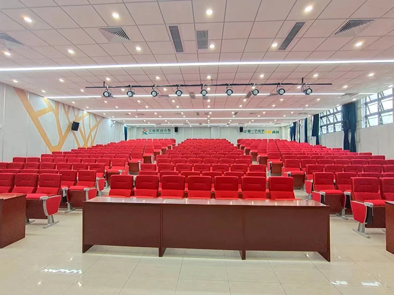 FLYA lecture hall seating at foshan wenhan school auditorium with high-density foam cushions and ergonomic backrest design