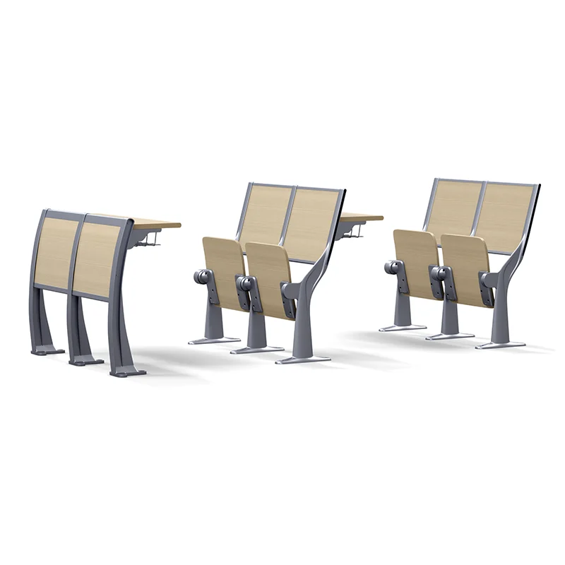 FLYA tiered classroom seating viewed from side angle showing stepped elevation design.
