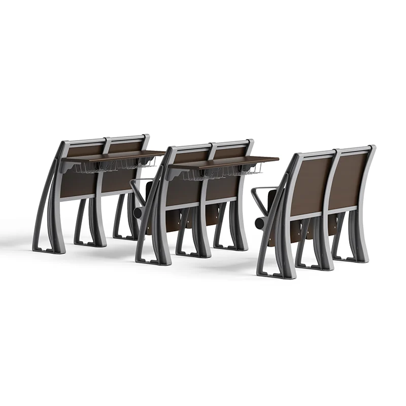 FLYA auditorium seating in academic conference hall with tiered rows and premium fabric finish.