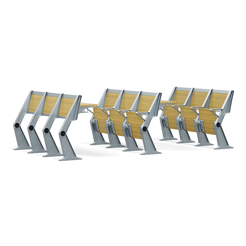 FLYA multimedia lecture hall chairs with integrated writing tablets for digital classroom.