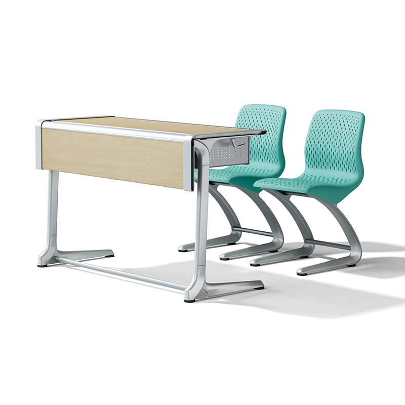 steel leg school desk with matching chair featuring anti scratch coating for daily use in busy classrooms