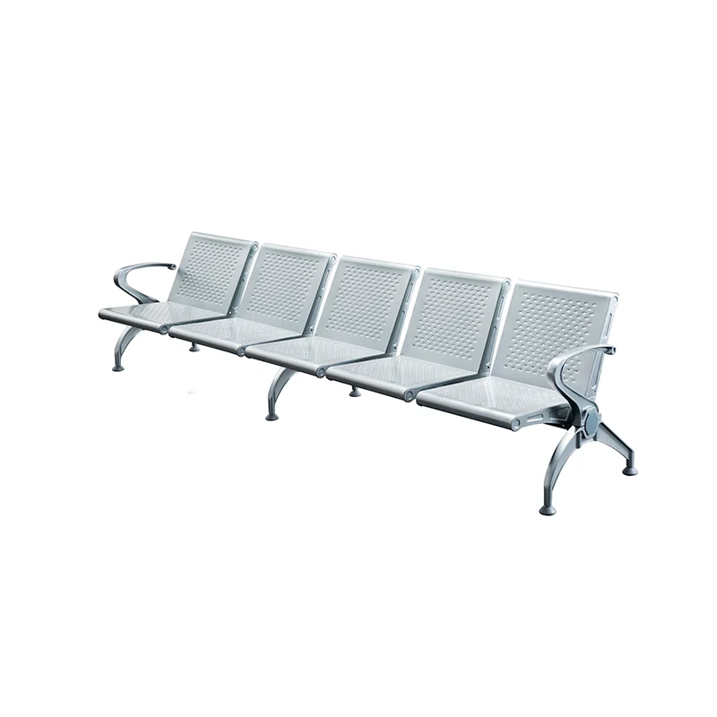5 seater stainless waiting chair for dialysis center with extra soft cushion for sensitive patients.