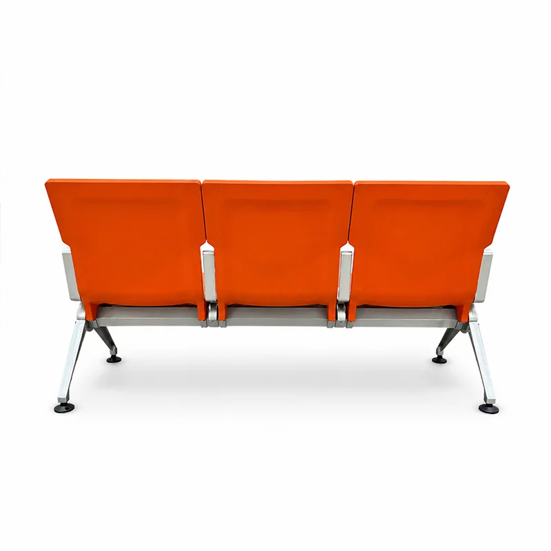4 seater hospital waiting chair for pediatric clinic with rounded edges for child safety.