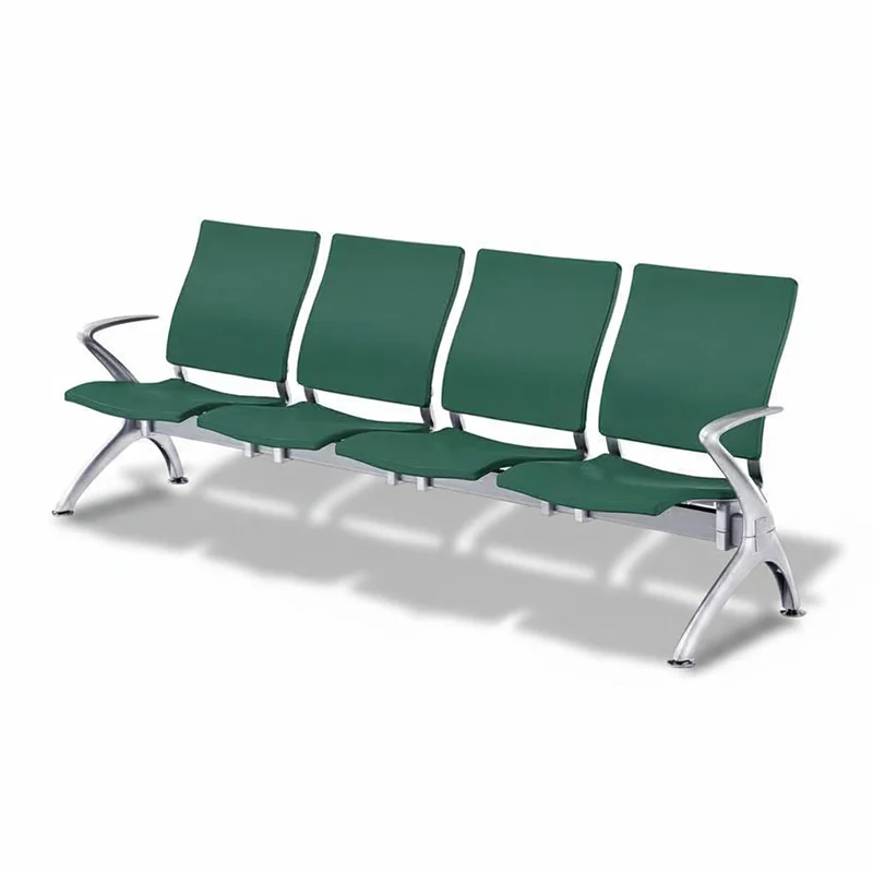 4 seater PU waiting chair for emergency room with easy clean surface for rapid turnover.