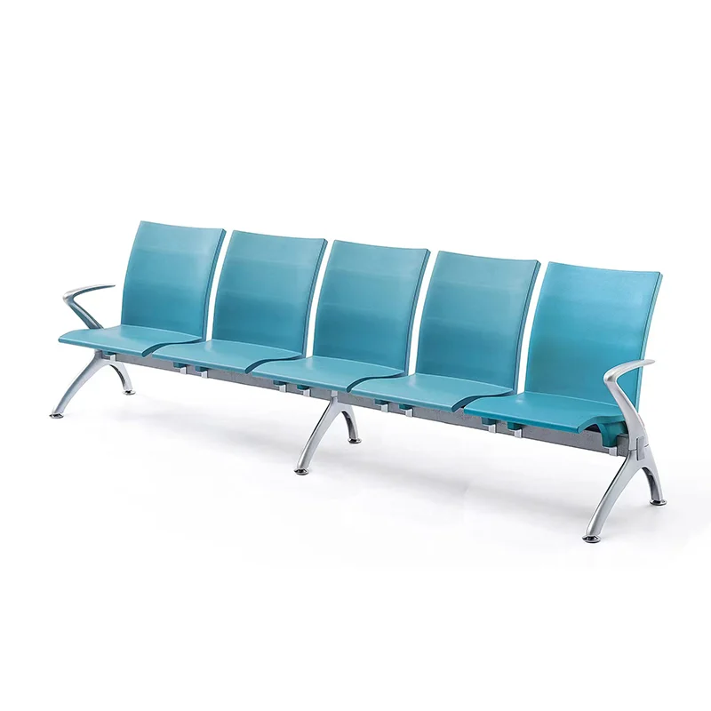 5 seater PU waiting chair for dental clinic with compact size for small office space.