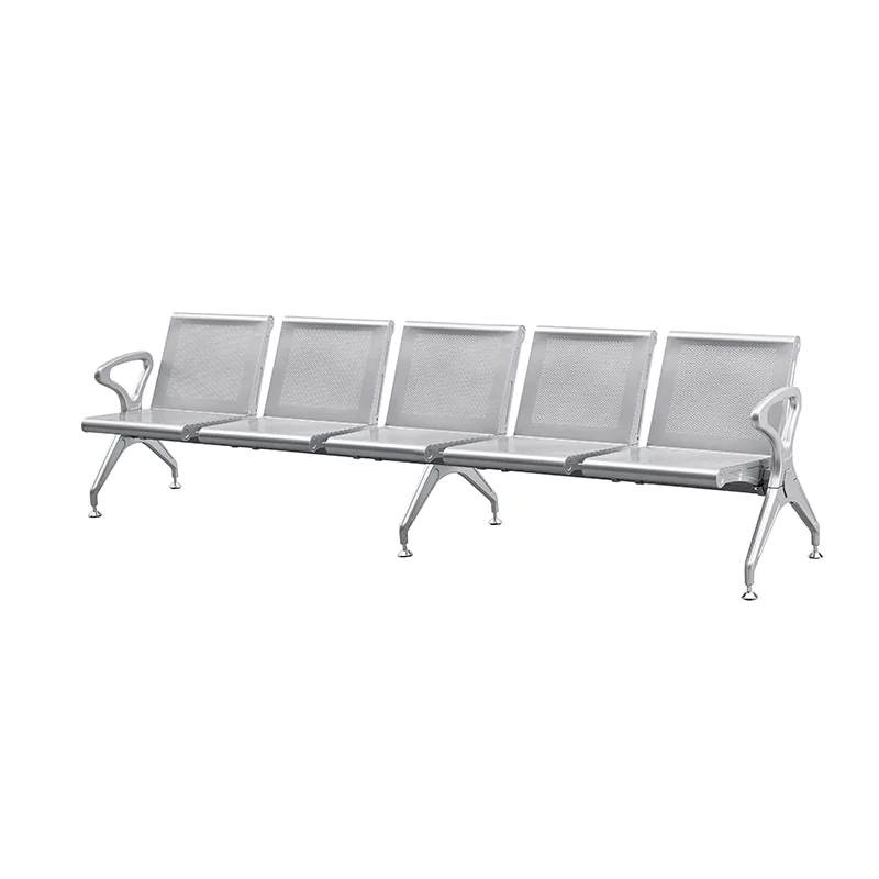 5 seater stainless steel bench for bus terminal with anti graffiti coating for easy clean.