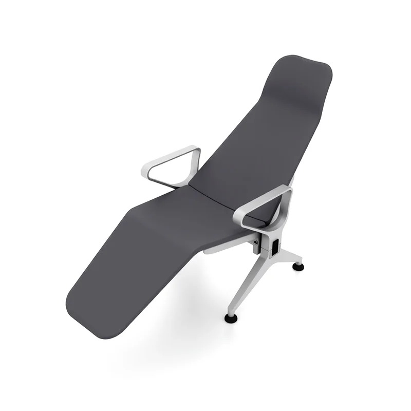 Airport VIP lounge premium waiting chair with leather upholstery and wide seat.