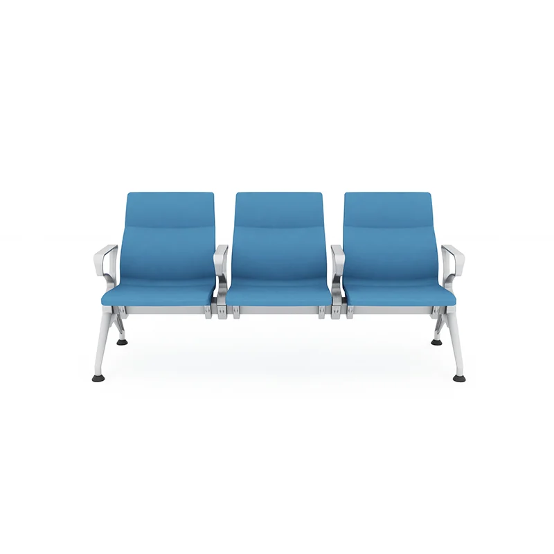 Durable robotic welding airport chair frame for long service life in transit hub.