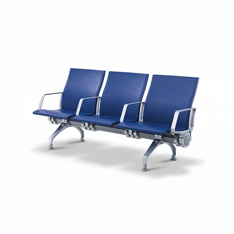 Modern slim profile airport waiting chair with minimalist design for new generation airport.