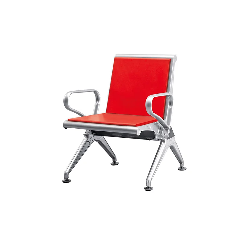 Airport check in queue waiting chair with quick cleaning design for fast turnover.
