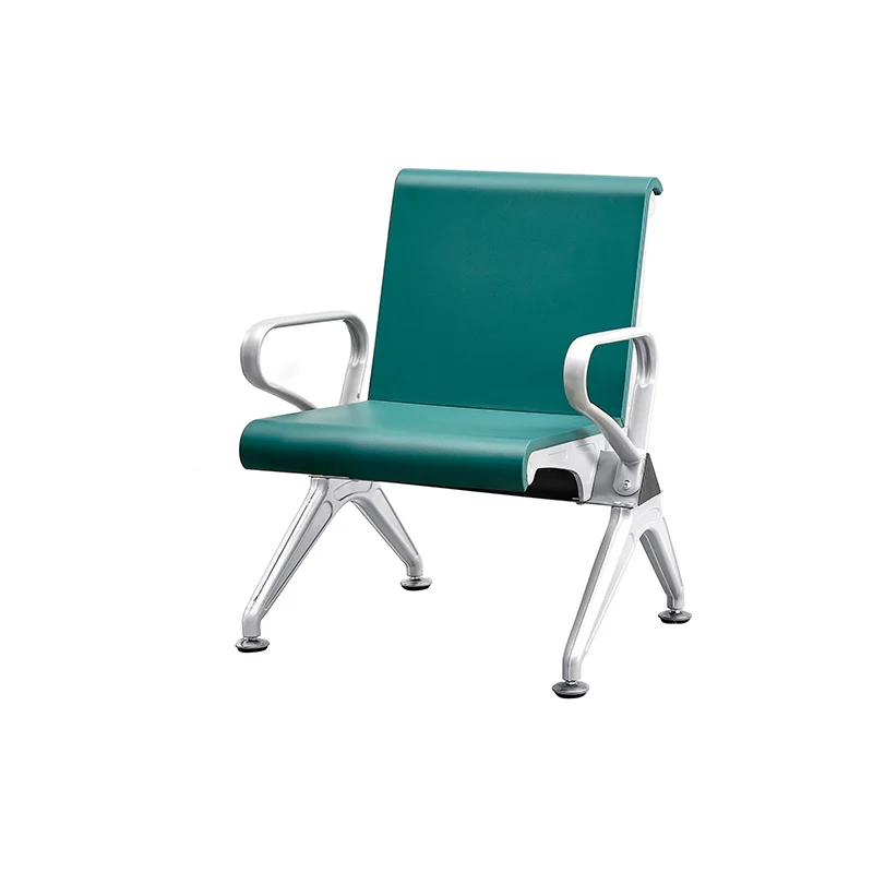 Airport family lounge spacious waiting chair with extra wide seat for parent and child.