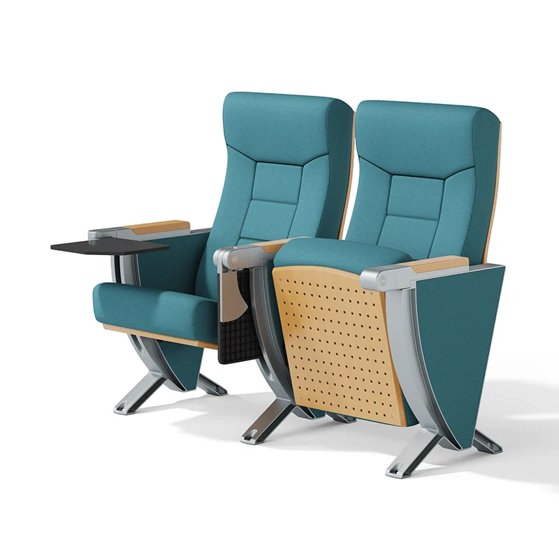 Anti theft bolt auditorium chair for permanent installation in public venue.