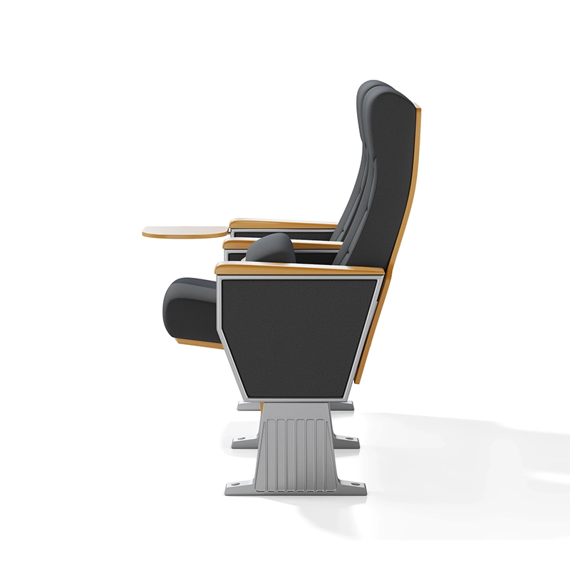 Auto tipping up auditorium chair for easy cleaning between cinema showtimes.