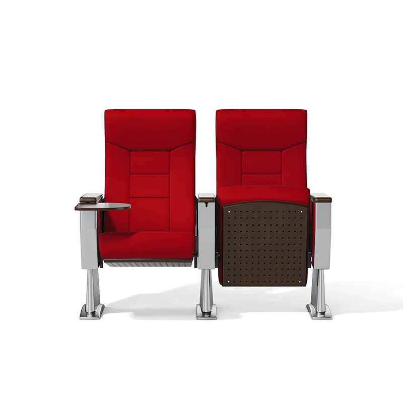 Luxury cinema auditorium chair with plush upholstery for premium experience.