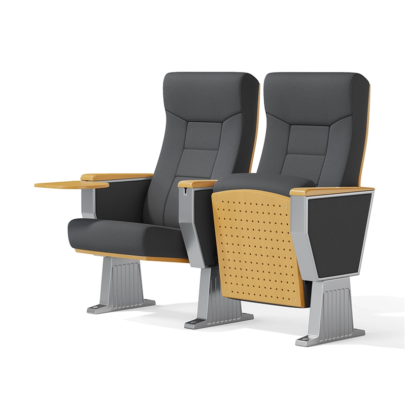 Padded armrest auditorium chair for luxury movie theater and VIP screening room.
