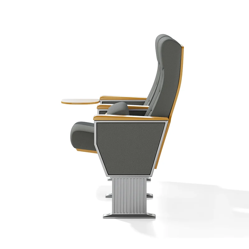 Stadium style auditorium chair with rising row layout for clear sightline.