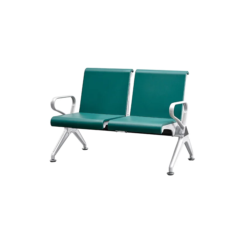 Bank customer service hall waiting chair with comfortable armrest for long wait.