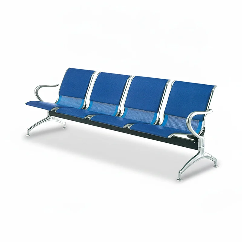 4 seater row bus station waiting chair for efficient platform space use.