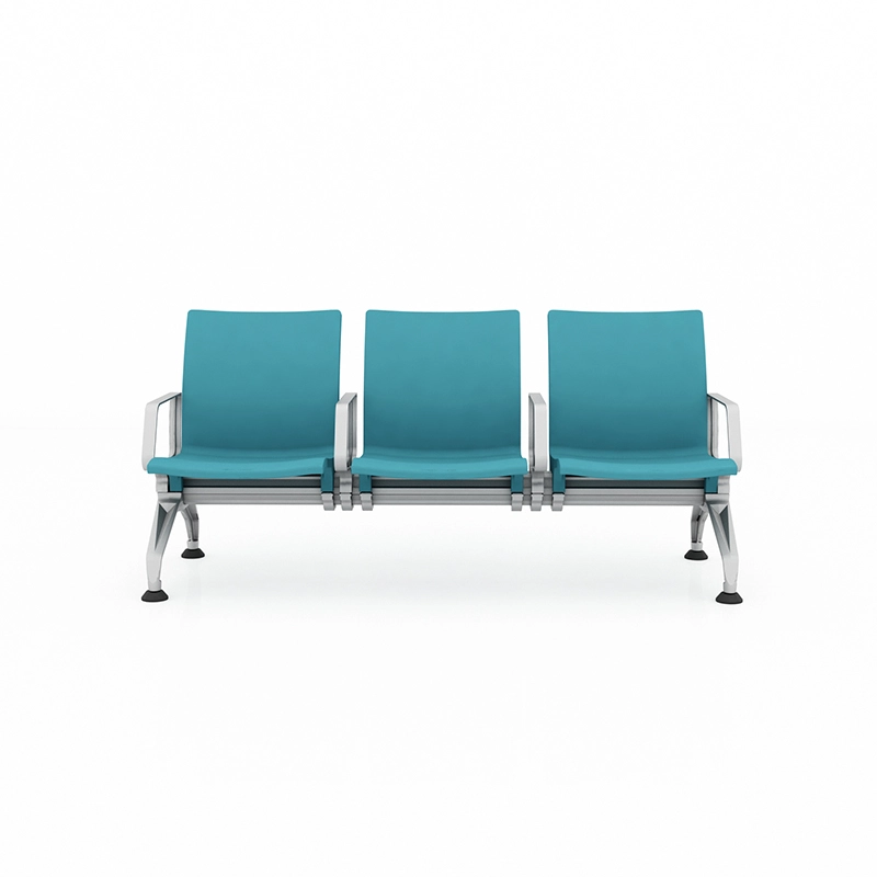 Thermoplastic coated bus station bench for extreme temperature resistance.