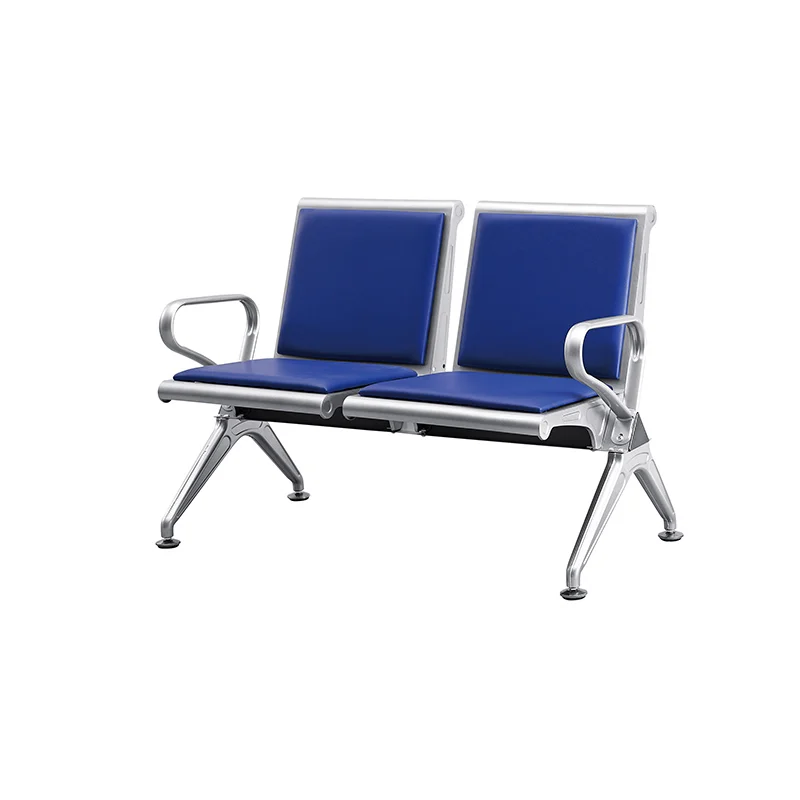 Bus terminal waiting bench with heavy duty construction for high frequency use.