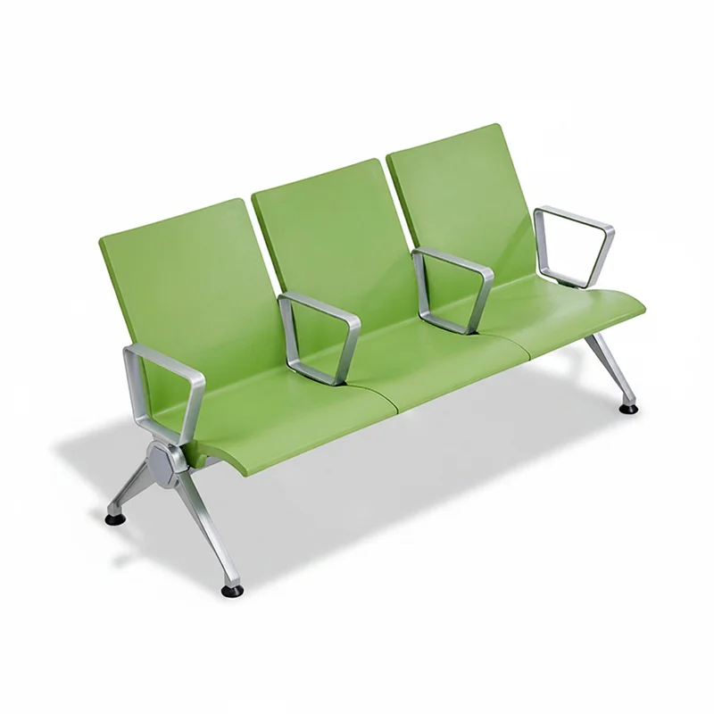 Clinic reception waiting chair with compact footprint for small medical office.