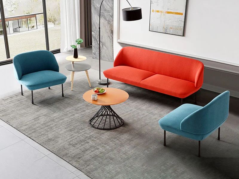 fabric banquette for school corridor seating area with space saving linear bench for student waiting and socializing