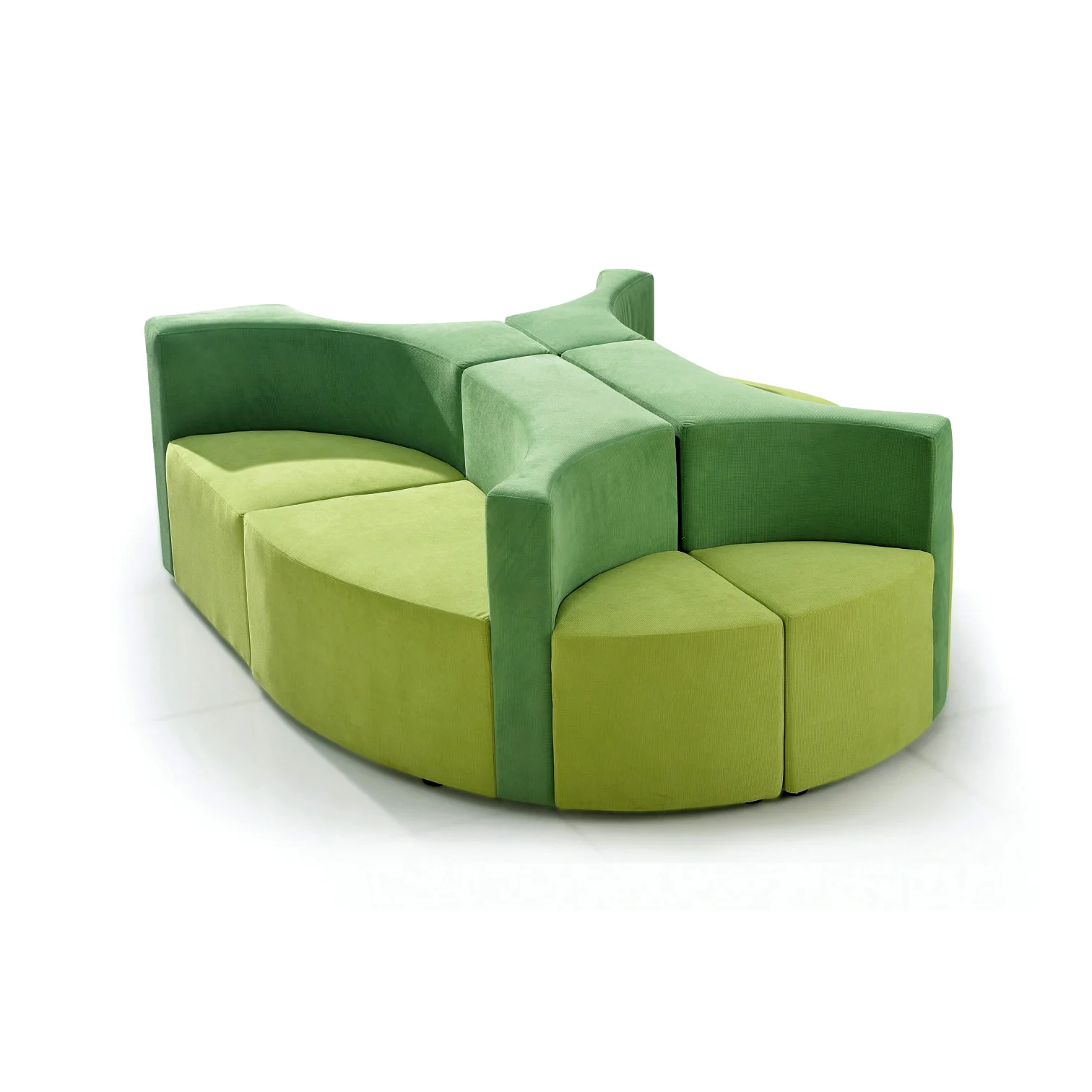 fabric banquette wall seating for hotel lobby check in queue area with space saving linear design