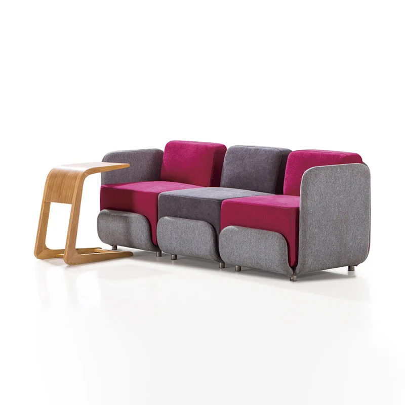 fabric 1 seater sofa for collaborative office space and huddle rooms with modern low back design