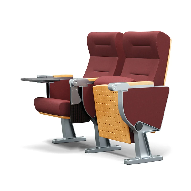 Easy clean vinyl auditorium chair for cinema with food and drink service.