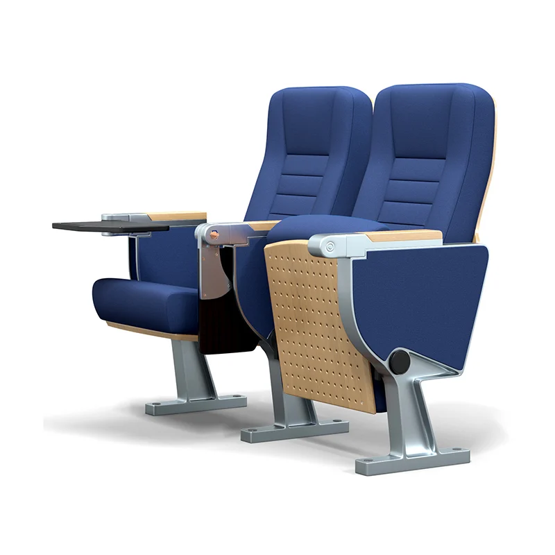 Easy clean vinyl auditorium chair for cinema with food and drink service.
