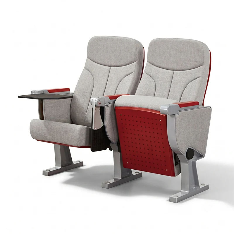 Easy clean vinyl auditorium chair for cinema with food and drink service.