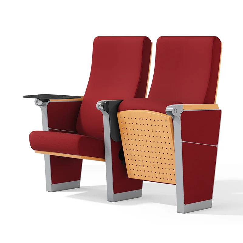 Auditorium chair with folding system for space saving in multi purpose hall and school.