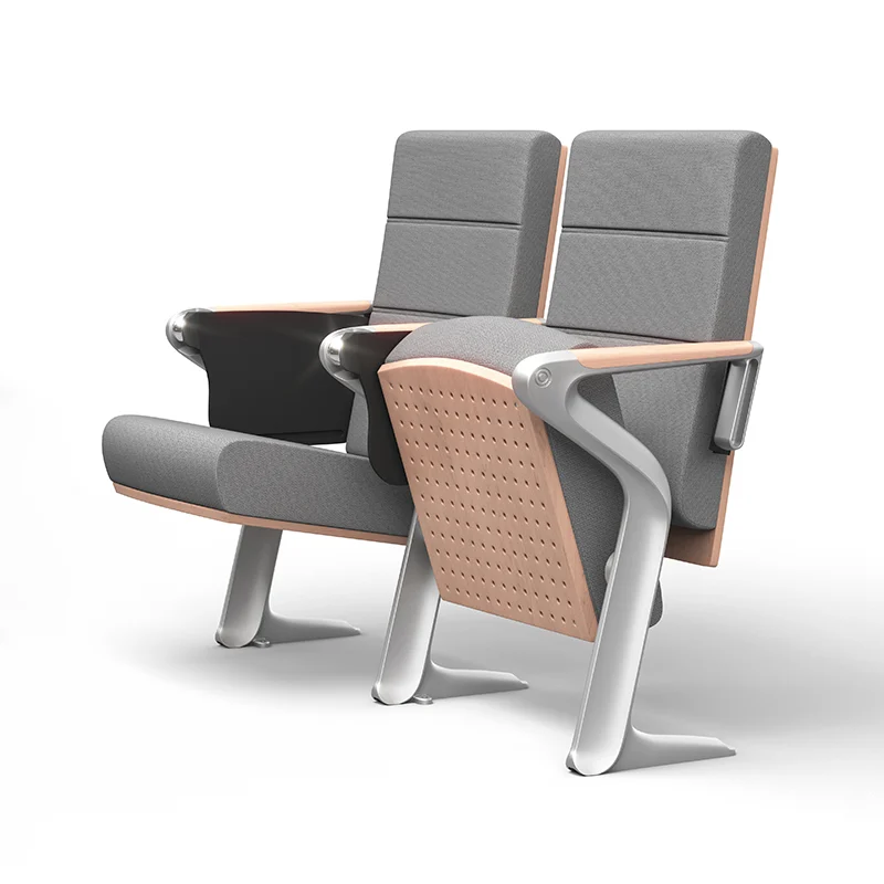 Auditorium chair with folding system for space saving in multi purpose hall and school.