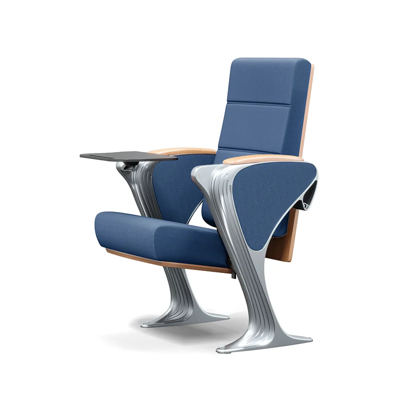 Auditorium chair with folding system for space saving in multi purpose hall and school.