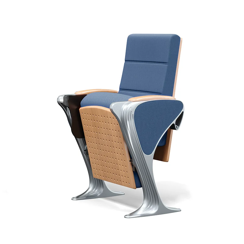Auditorium chair with folding system for space saving in multi purpose hall and school.
