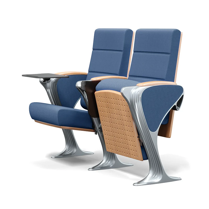 Auditorium chair with folding system for space saving in multi purpose hall and school.