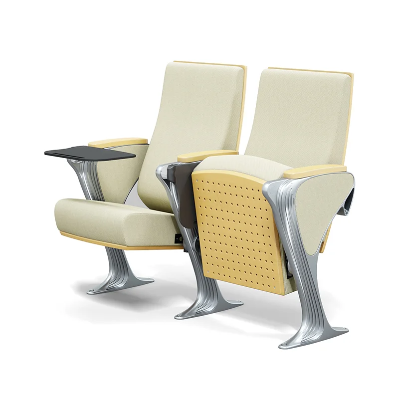 Auditorium chair with folding system for space saving in multi purpose hall and school.