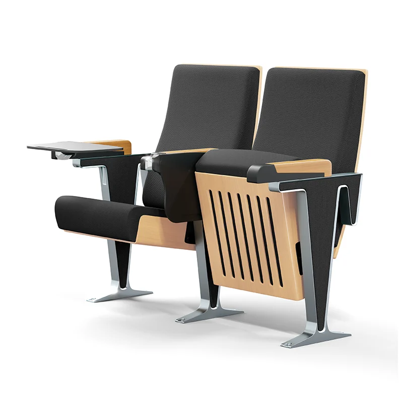 Auditorium chair with folding system for space saving in multi purpose hall and school.