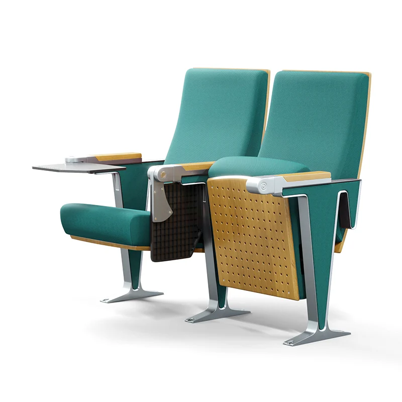 Auditorium chair with folding system for space saving in multi purpose hall and school.