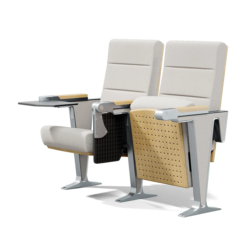 Auditorium chair with folding system for space saving in multi purpose hall and school.
