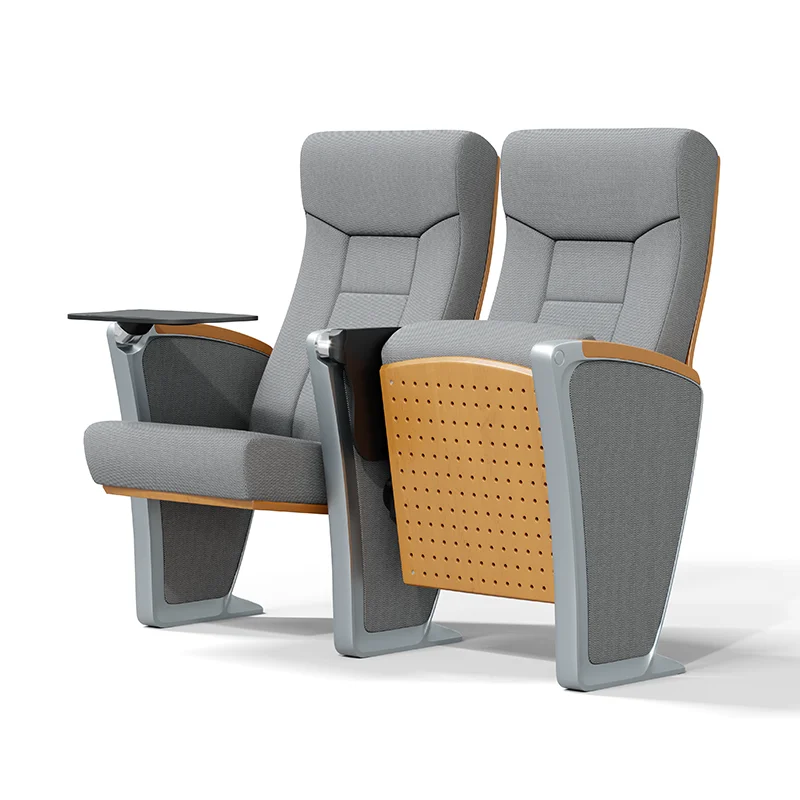 Auditorium chair with folding system for space saving in multi purpose hall and school.